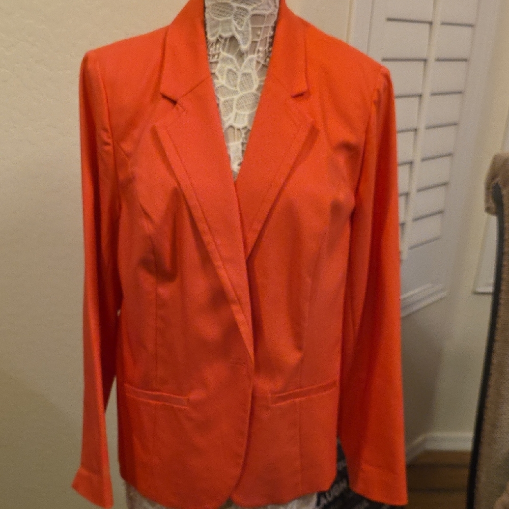 Lane Bryant Vibrant Orange Blazer